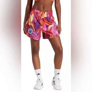 Adidas X FARM Rio Tropical Floral Shorts - Pink and Orange